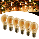 Kit 6 Led Retro Vintage Filament A60 Warm Decorative Lamp