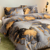 Duvet Cover Set com fronhas, aconchegante escovado, impressão vibrante, hipoalergênico, Easy Care, perfeito para camas king e queen size